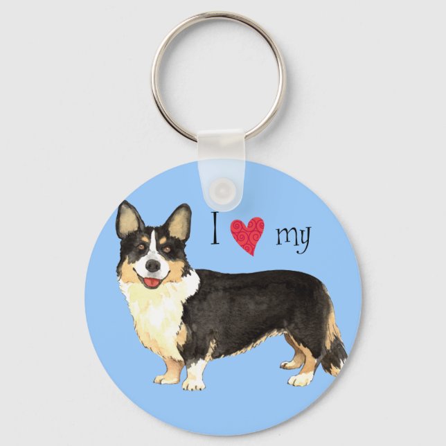 Llavero I Love my Cardigan Welsh Corgi (Anverso)