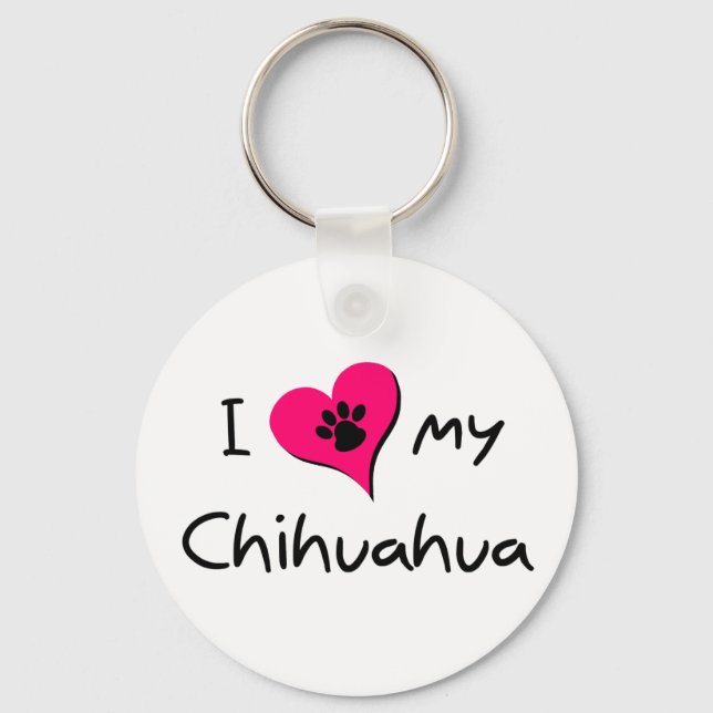 Llavero I Love my Chihuahua (Anverso)