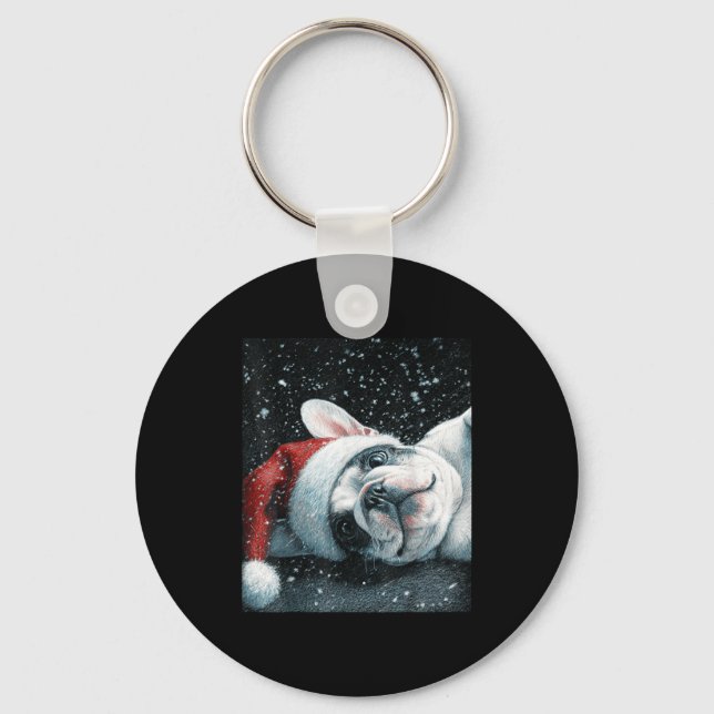 Llavero I Love My French Bulldog Christmas Cute  (Anverso)