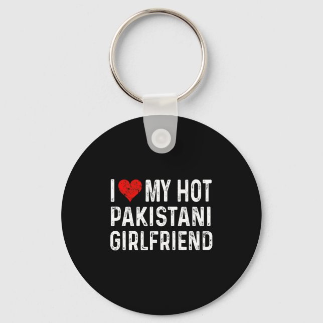 Llavero I Love My Hot Pakistani Girlfriend - Heart - Pakis (Anverso)