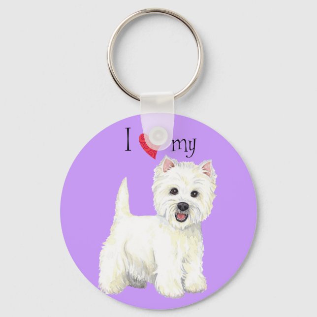Llavero I Love my Westie (Anverso)