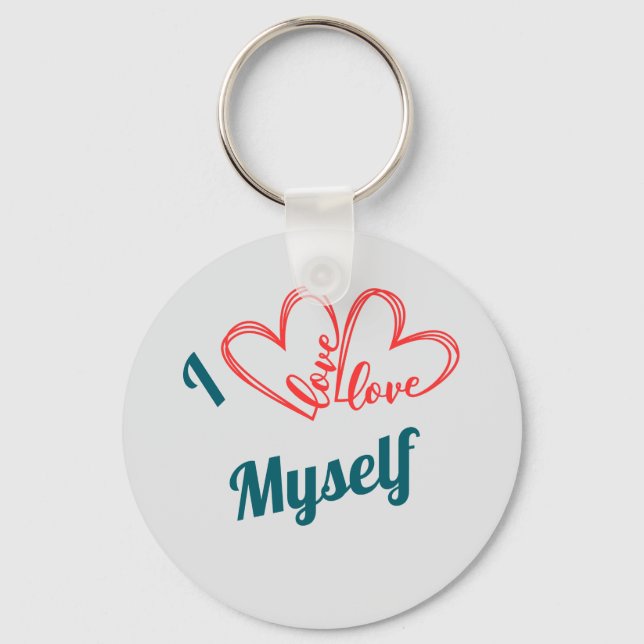 Llavero I Love Myself - Self-Care Button (Anverso)