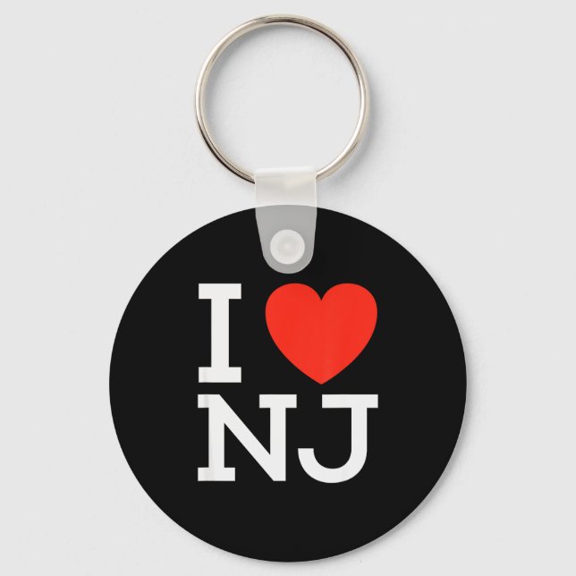 Llavero I Love Nj - Heart T Shirt For New Jersey Lovers  (Anverso)