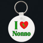 Llavero I Love Nonno (Italian Grandfather)<br><div class="desc">This is a great way to show your love of Italy. Great for a t-shirt or t-shirts,  aprons,  buttons,  magnets and more... .  Great gift for any occasion especially Christmas,  birthdays,  Mother's Day,  Father's Day and everyday.</div>