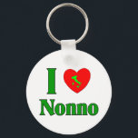 Llavero I Love Nonno (Italian Grandfather)<br><div class="desc">This is a great way to show your love of Italy. Great for a t-shirt or t-shirts,  aprons,  buttons,  magnets and more... .  Great gift for any occasion especially Christmas,  birthdays,  Mother's Day,  Father's Day and everyday.</div>