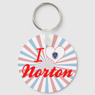 Llavero I Love Norton, Massachusetts