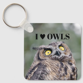 Llavero I Love Owls Keychain