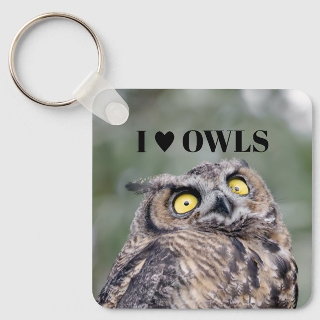 Llavero I Love Owls Keychain (Anverso)