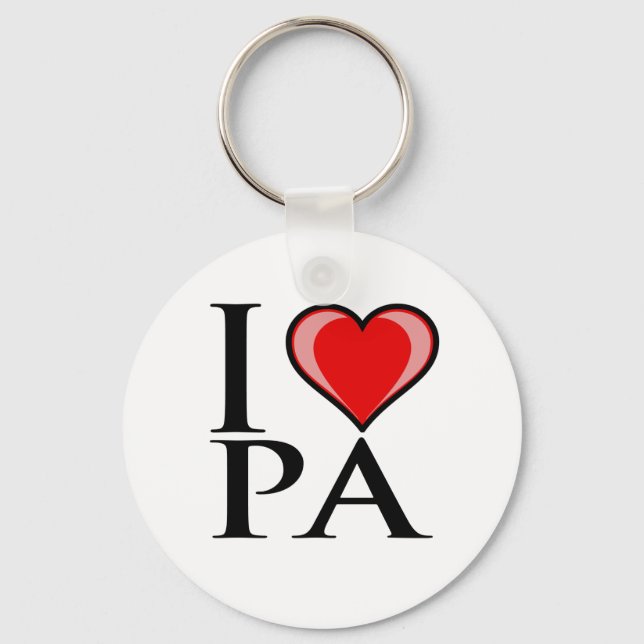 Llavero I Love PA - Pennsylvania (Anverso)