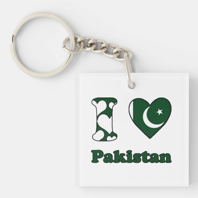 Llavero I love Pakistan (Frente)