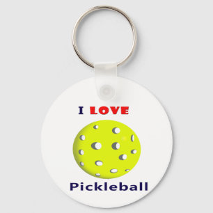 Llavero i love pickleball red text pickleball graphic.png