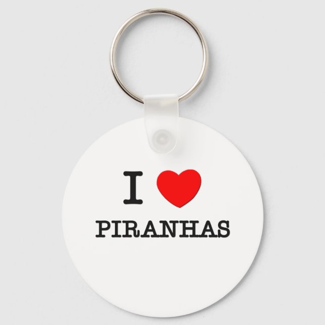 Llavero I Love Piranhas (Anverso)