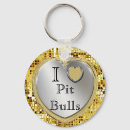 Llavero I Love Pit Bulls Or ? Heart Keychain