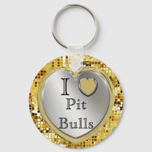 Llavero I Love Pit Bulls Or ? Heart Keychain