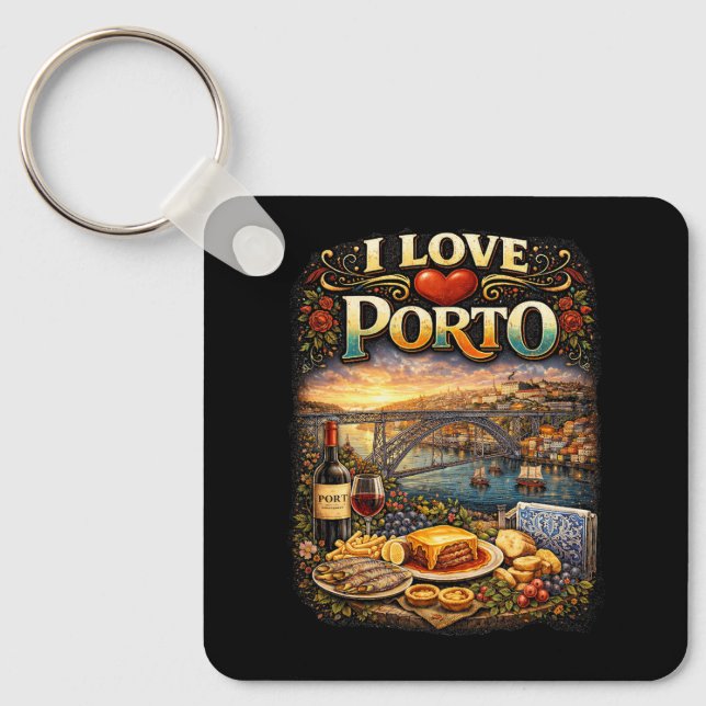 Llavero I Love Porto (Anverso)