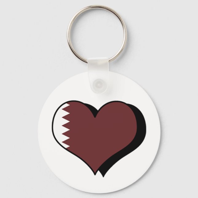 Llavero I Love Qatar (Anverso)
