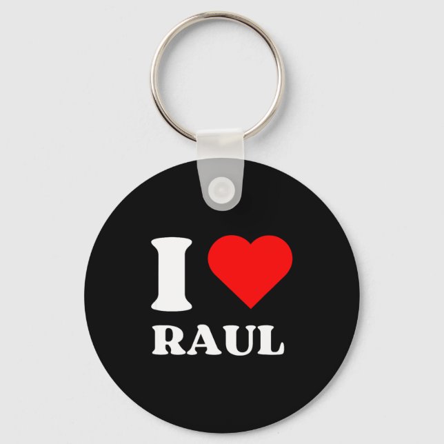 Llavero I Love Raul I Heart Raul Name Y2k Valentines Day  (Anverso)