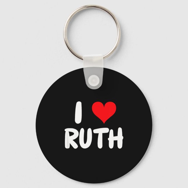 Llavero I Love Ruth - Heart - Name  (Anverso)