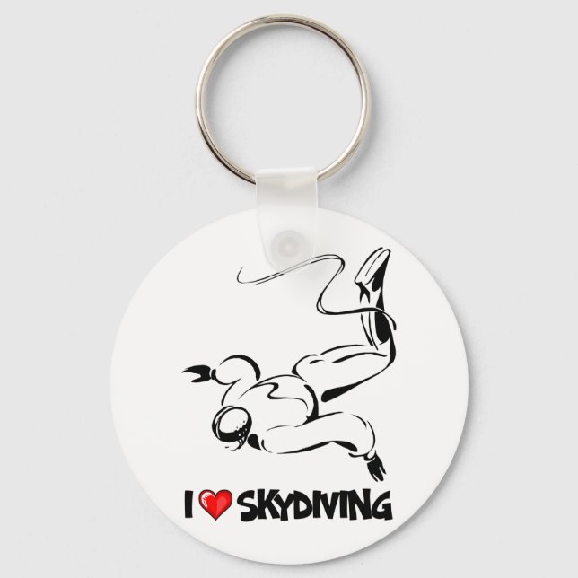 Llavero I Love Skydiving (Anverso)