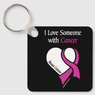 Llavero I Love Someone...Heart/Ribbon...Breast Cancer