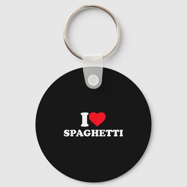 Llavero I Love Spaghetti I Heart Spaghetti Lover Food Past (Anverso)