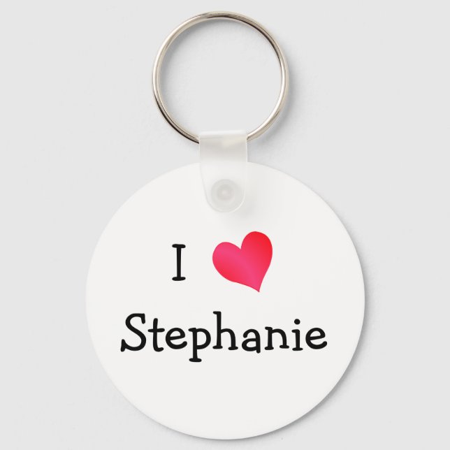Llavero I Love Stephanie (Anverso)