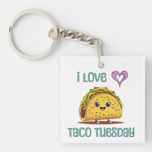 Llavero I Love Taco Tuesday (Frente)