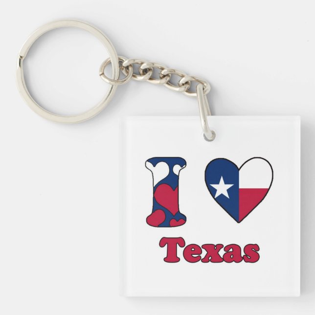 Llavero I love Texas (Frente)