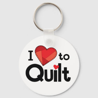 Llavero I Love to Quilt - Fun Keychain