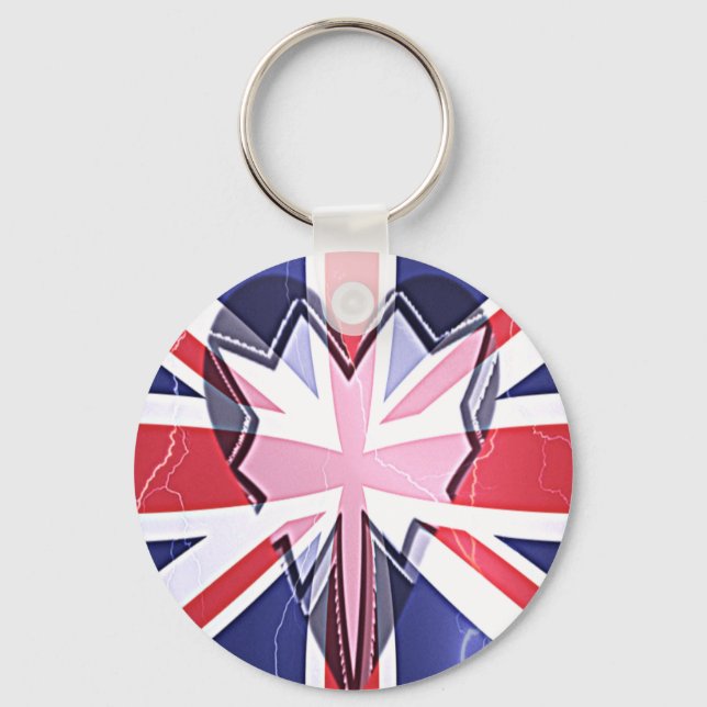 Llavero "I love UK" Art Print (Anverso)