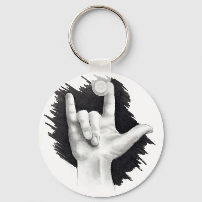 LLAVERO I LOVE YOU IN ASL #2 (Anverso)