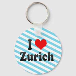 Llavero I Love Zurich, Switzerland