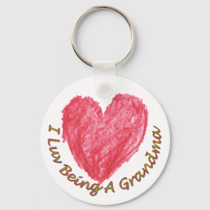 Llavero I Luv Being A Grandma Keychain