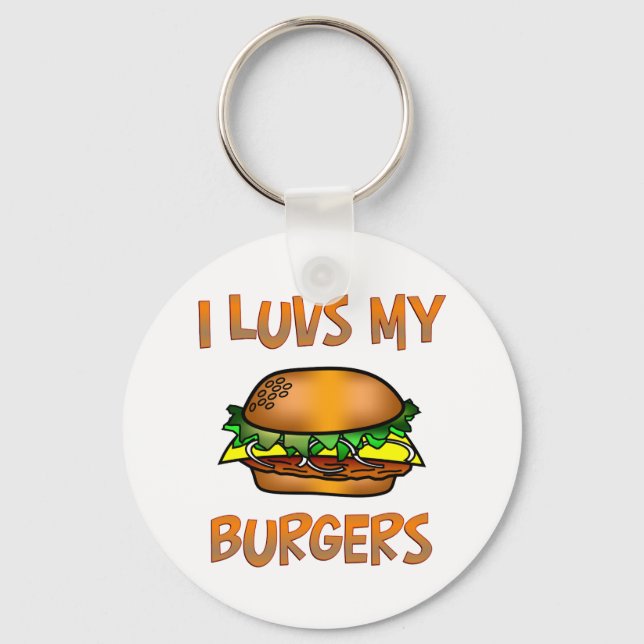 Llavero I Luvs Burgers (Anverso)