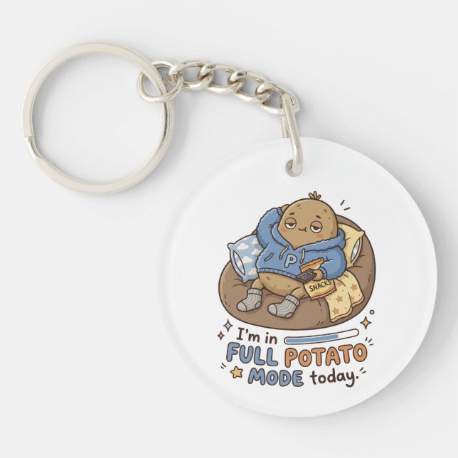 Llavero I’m in full potato mode today| Couch Potato Potato (Frente)