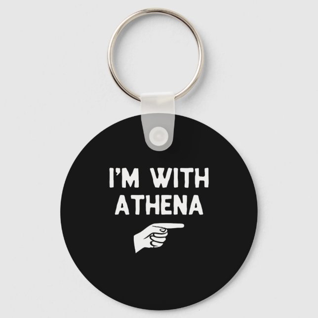 Llavero I’m With Athena Funny Halloween Matching Costume  (Anverso)