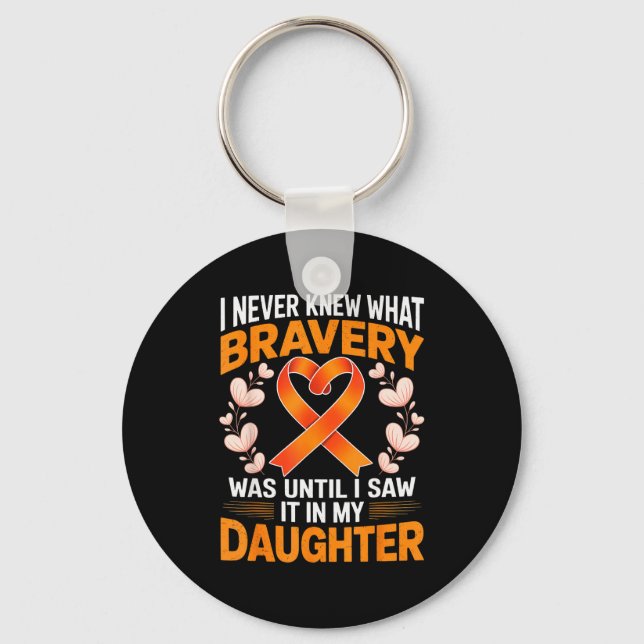 Llavero I Never Knew What Bravery Was Leukemia Awareness S (Anverso)