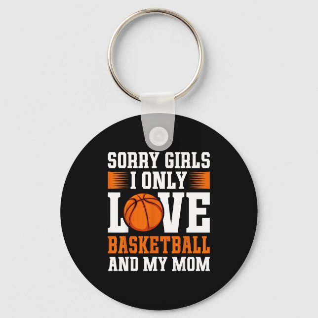 Llavero I Only Love Basketball And My Mom Valentine's Day  (Anverso)