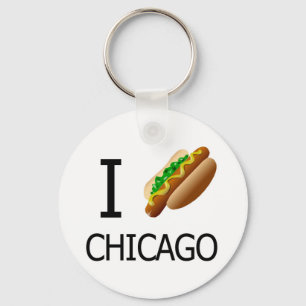 Llavero I perrito caliente Chicago Keychainx