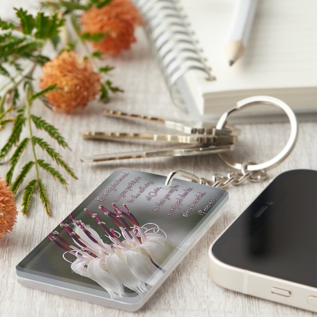 Llavero I Peter 4:13 Floral Inspiradora (Frente Derecha)