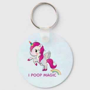 Llavero I Poop Magic Funny Unicorn Dice