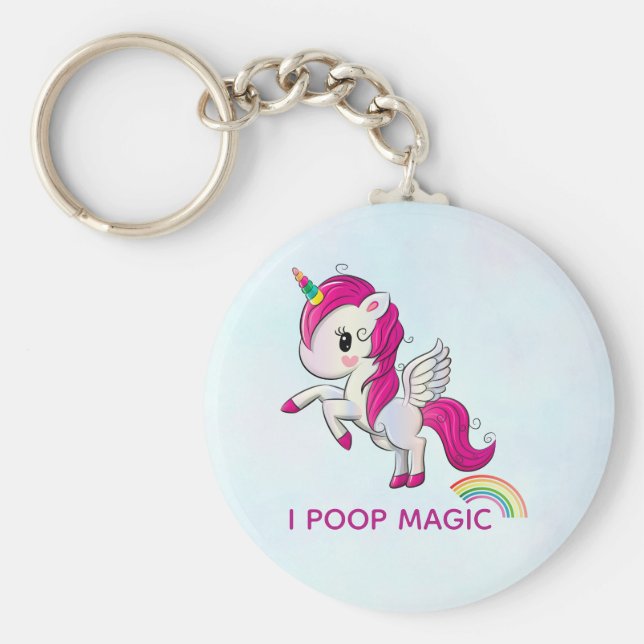 Llavero I Poop Magic Funny Unicorn Dice (Frente)