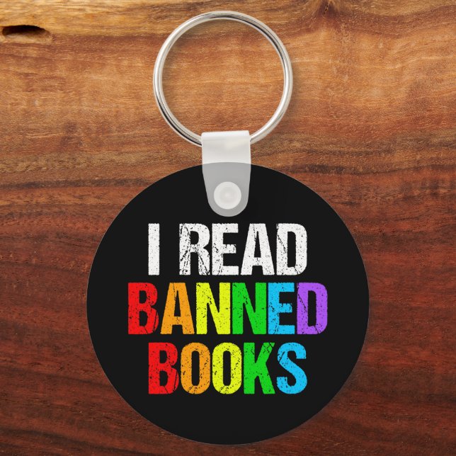 Llavero I Read Banned Books Rainbow (Anverso)