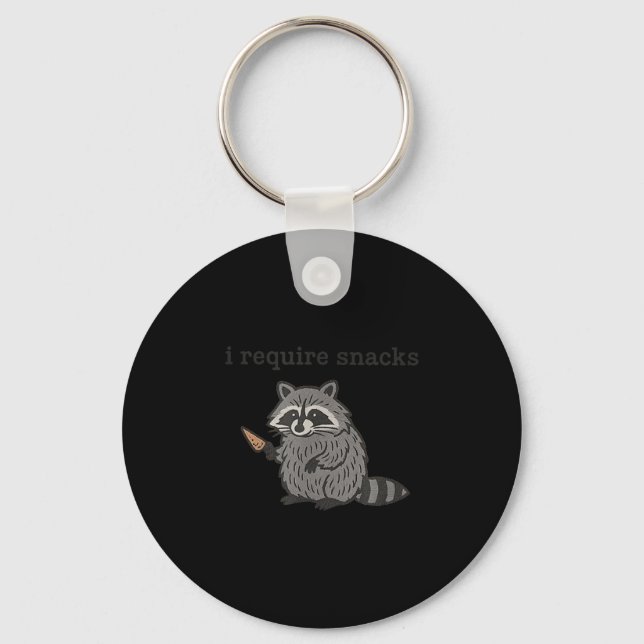 Llavero I Require Snacks Raccoon Shirt Men Women Funny Rac (Anverso)