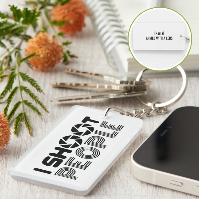 Llavero I shoot people funny photographer lover quote (Subido por el creador)