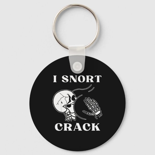 Llavero I Snort Crack Skeleton Skull Butt Funny Soky Hallo (Anverso)