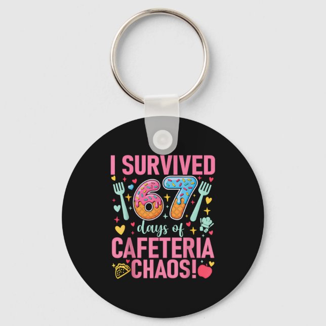 Llavero I Survived 67 Days Of Cafeteria Chaos Lunch Lady S (Anverso)
