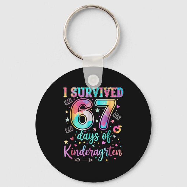 Llavero I Survived 67 Days Of Kindergarten Funny Six Seven (Anverso)