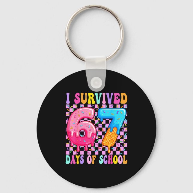 Llavero I Survived 67 Days Of School 100 Days Of School Te (Anverso)