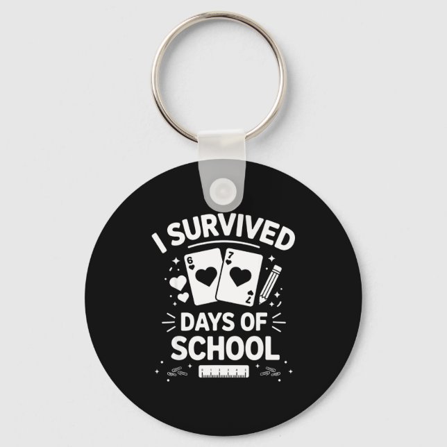 Llavero I Survived 67 Days Of School Cards Teachers Studen (Anverso)